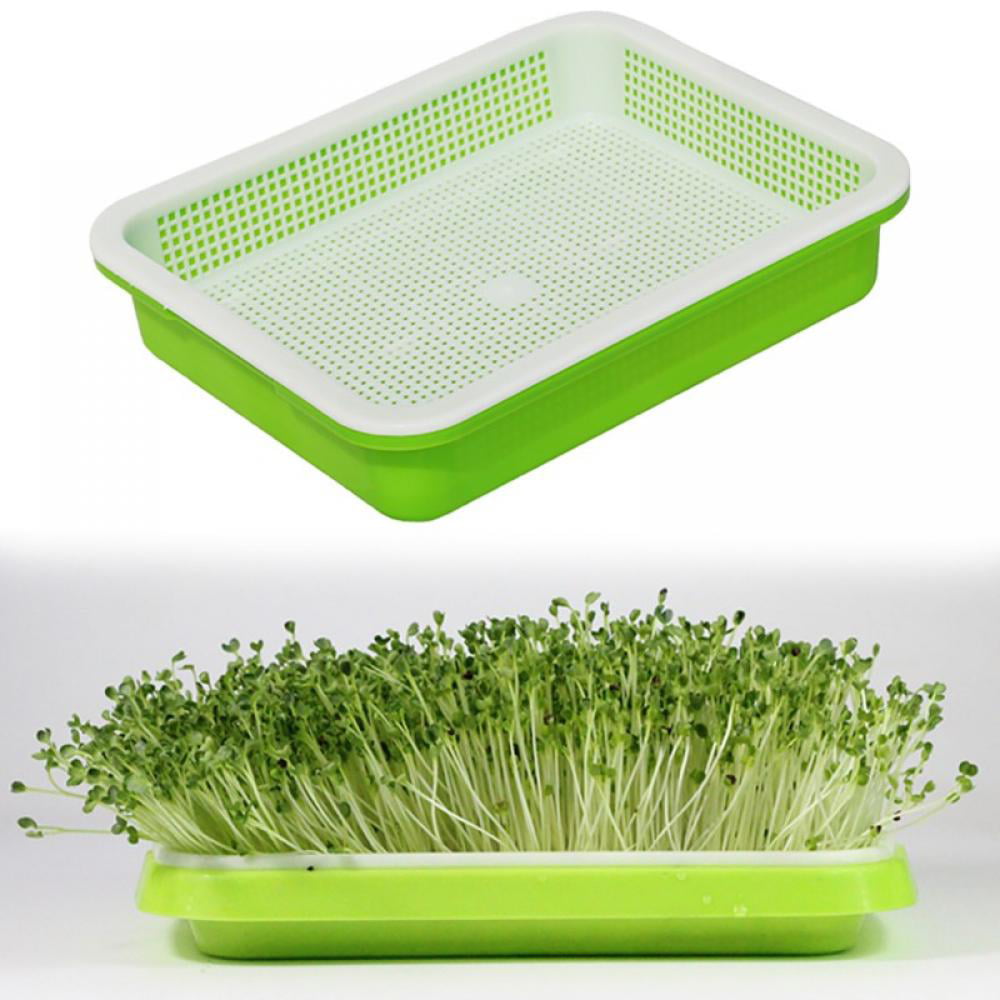 Plastic Planting Tray Nursery Pots Sprout Plate Seed Grow Base Home Office Use 