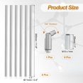 thumbnail image 2 of Uxcell Threaded Extension Rod,6 Set 12" M10 x 1mm Fine Thread Lamp Pipe with Lamp Pipe Nipple,Sloped Ceiling Adapter,Silver, 2 of 7