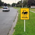 thumbnail image 5 of Slow Wildlife Crossing Sign With Stake For Neighborhoods Yard Farm Aluminium Caution 4.6x6inch Farm Decorations Yard Lawn Walkway Decorations Animal Signs, 5 of 5