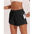 thumbnail image 6 of Pinspark Running Shorts for Women Athletic Workout Gym Short High Elastic Waisted Sportswear with Liner Zip Pockets, 6 of 7