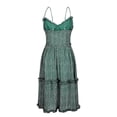 thumbnail image 3 of Female Floral Print V-Neck Sleeveless Dress Spaghetti Strap Sundress, 3 of 4