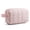 Pink, variant on BAGSMART Travel Toiletry Bag for Men, Small Makeup Cosmetic Bag with Double Zippers & Handle, Water Resistant Shaving Pouch Organizer Dopp Kit for Toiletries Accessories, Black