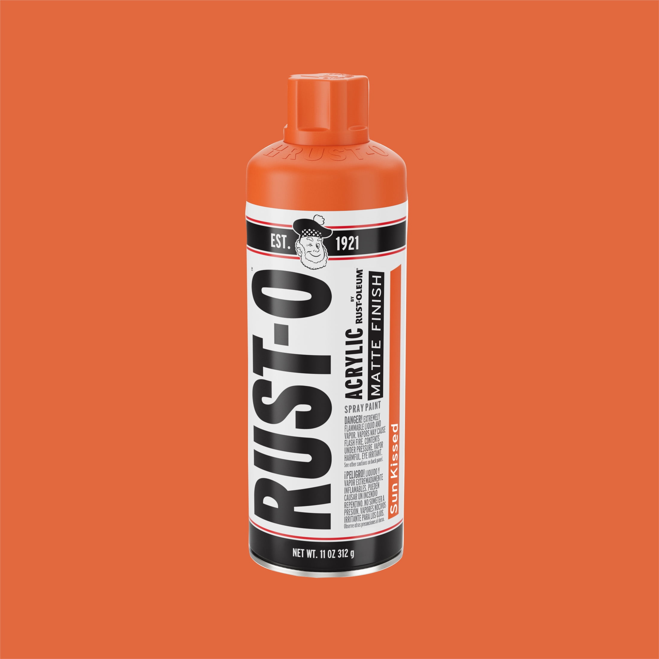 (6 pack) Sun Kissed, Rust-Oleum Rust-O Acrylic Matte Spray Paint-392211, 11 oz