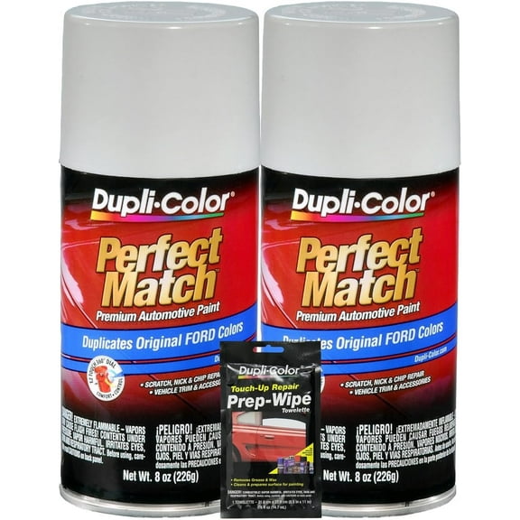 White Exact-Match Automotive Paint for Vehicles (8 oz.), Bundles with Prep Wipe (3 Items)