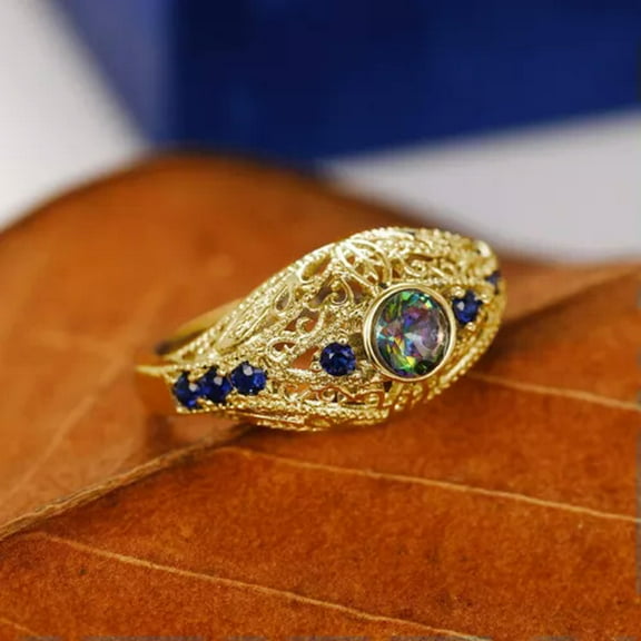 K-KED Party Women Ring Fashion Zircon 925 Silver Filled Delicate Jewelry Ring Sz 6-10-Silver-7