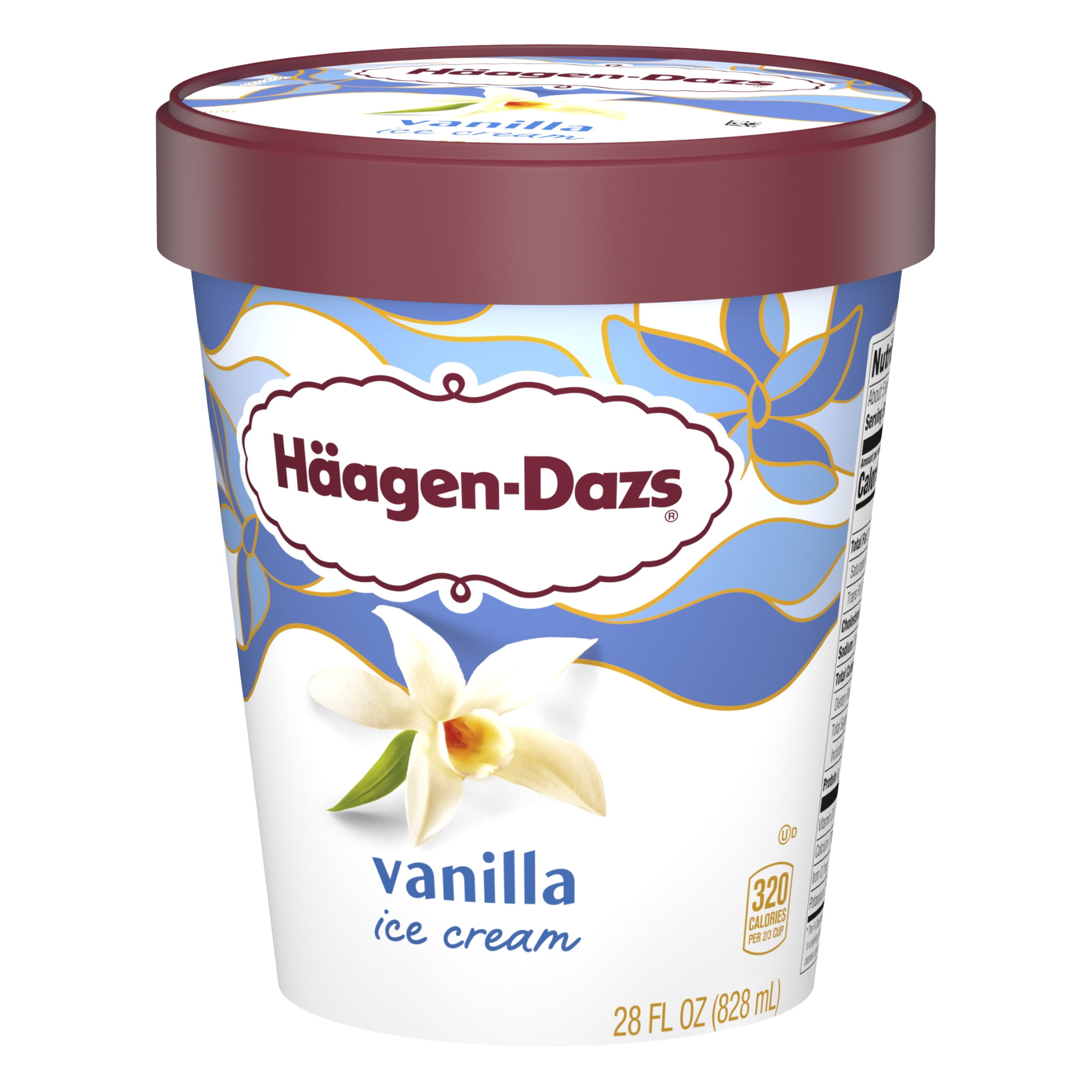 Haagen Dazs Vanilla Ice Cream, Gluten Free, Kosher, 28oz