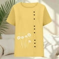 thumbnail image 5 of Edvintorg Tops for Women Trendy Vintage Printed Crewneck Short Sleeve Shirts Business Dressy Casual Blouses 2026 Summer Clothes, 5 of 5