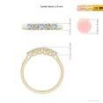 thumbnail image 4 of Angara Natural 0.24 Ct. Aquamarine with Diamond Non Eternity Ring in 14K Yellow Gold for Women (Ring Size: 12), 4 of 9