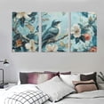 thumbnail image 3 of Nawypu Blue Bird Wall Decor Bird Pictures Wall Decor Blue Bird Picture Vintage Bird Wall Decor Plum Blossom Elegant Painting with Birds for Bedroom, 3 of 4