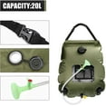 thumbnail image 3 of Bolsa de ducha de camping con energía solar 20L de viaje calentada agua caliente portátil con interruptor de cabezal de ducha flexible extraíble para senderismo, escalada (verde) oso de fresa Hogar, 3 of 6