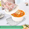 thumbnail image 3 of Yayeee Pot Holders Kitchen Heat Resistant with Pocket 7"x9.8" Cotton Oven Cooking Hot Pads, Beige Gingerbread Houses, 3 of 7