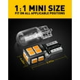 thumbnail image 6 of AUXITO 194 LED Light Bulb Amber Yellow 168 2825 W5W T10 Wedge 14-SMD LED Replacement Bulbs for Car Dome Map Door Courtesy License Plate Lights, Pack of 10, 6 of 8