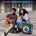 thumbnail image 2 of Bocina JYX, Altavoz Bluetooth con 2 Micrófonos, Luces DJ, Subwoofer de 6.5 Pulgadas, MS75, 2 of 12