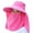 Hot Pink, variant on Unisex Full Coverage Sun Protection Hat with Detachable Face Mask & Neck Flap, Wide Brim Quick-Dry Breathable UV Shield for Hiking, Gardening, Outdoor Adventures