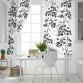 thumbnail image 5 of Fsddascl Black Gray Botanical Blackout Curtains for Bedroom/Living Room, Thermal Insulated Kitchen Curtains, Vintage Nature Flower Grommet Darkening Window Treatment Drapes 52"x90"x2, 5 of 8