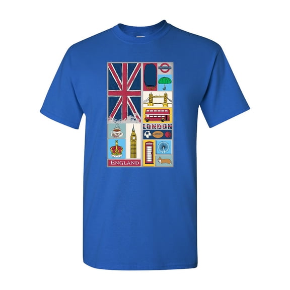UK Icon Bridge London Flag Tanya Ramsey Artworks Art DT Adult T-Shirt Tee