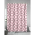 thumbnail image 5 of Fsddascl Pink Moroccon Shower Curtain Set - 36" x 78" Washable Bathtub Curtain with 12 Hooks, Romantic Minimalist Modern Aesthetic Waterproof Fabric Stall Shower Curtains for Bathroom/Bathtub Décor, 5 of 6