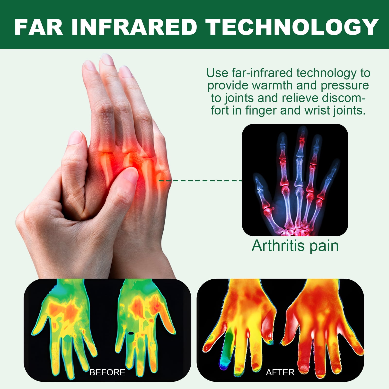 Alvantor Arthritis Gloves for Carpal Tunnel Pain Relief, Gray, 1 Pair - Men & Women
