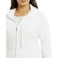 thumbnail image 2 of Calvin Klein Womens Textured Hoodie Sweatshirt, White, Plus Size, 2X, 2 of 2