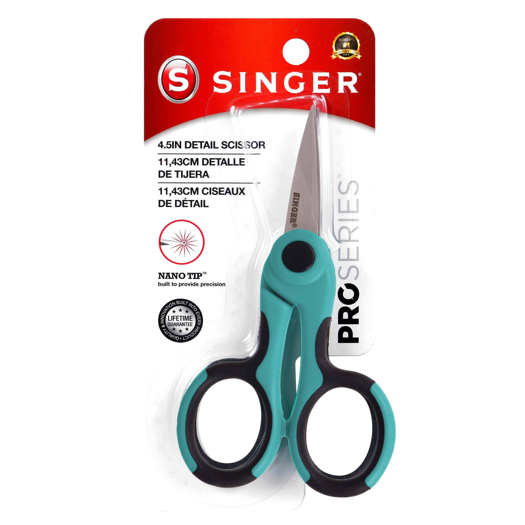 SINGER Professional Series 4.5" Nano Tip Detail Sewing Scissors with