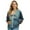Blue-Dolphin, variant on Dachshund Floral Printed Jackets for Women Long Sleeve Sweatshirts Zip Up Outwear Cardigans Sweatshirt for Fall Winter, 3XL