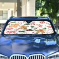 thumbnail image 4 of Gingerbread Men Holly Leaves Car Windshield Sun Shade Foldable Car Front Window Visor Heat and UV Protection 53x23.5, 4 of 8