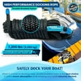 thumbnail image 5 of WavesRx 1/2” x 20’ (2PK) Premium Dock Lines for Boat & Pontoon | Double Braided Nylon Boat Ropes for Docking with Loop, 5 of 7