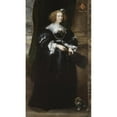 thumbnail image 2 of Anthony van Dyck 10x14 Black Ornate Wood Framed Double Matted Museum Art Print Titled: Marie De Raet (1631), 2 of 5