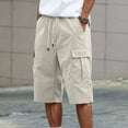 thumbnail image 2 of Men's Cargo Shorts Outdoor Work Pants With Multiple Pockets Summer Casual Comfortable Lightweight Breathable, 2 of 9