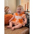 thumbnail image 3 of Cenuakty Girl Halloween Romper Letter Pumpkin Embroidery Short Sleeve Bodysuits, 3 of 9
