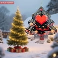 thumbnail image 4 of Stylish Metal Hanging Christmas Tree Wind Spinner - Festive Layered Design with Heart & Ornaments for Garden Decor, 4 of 7