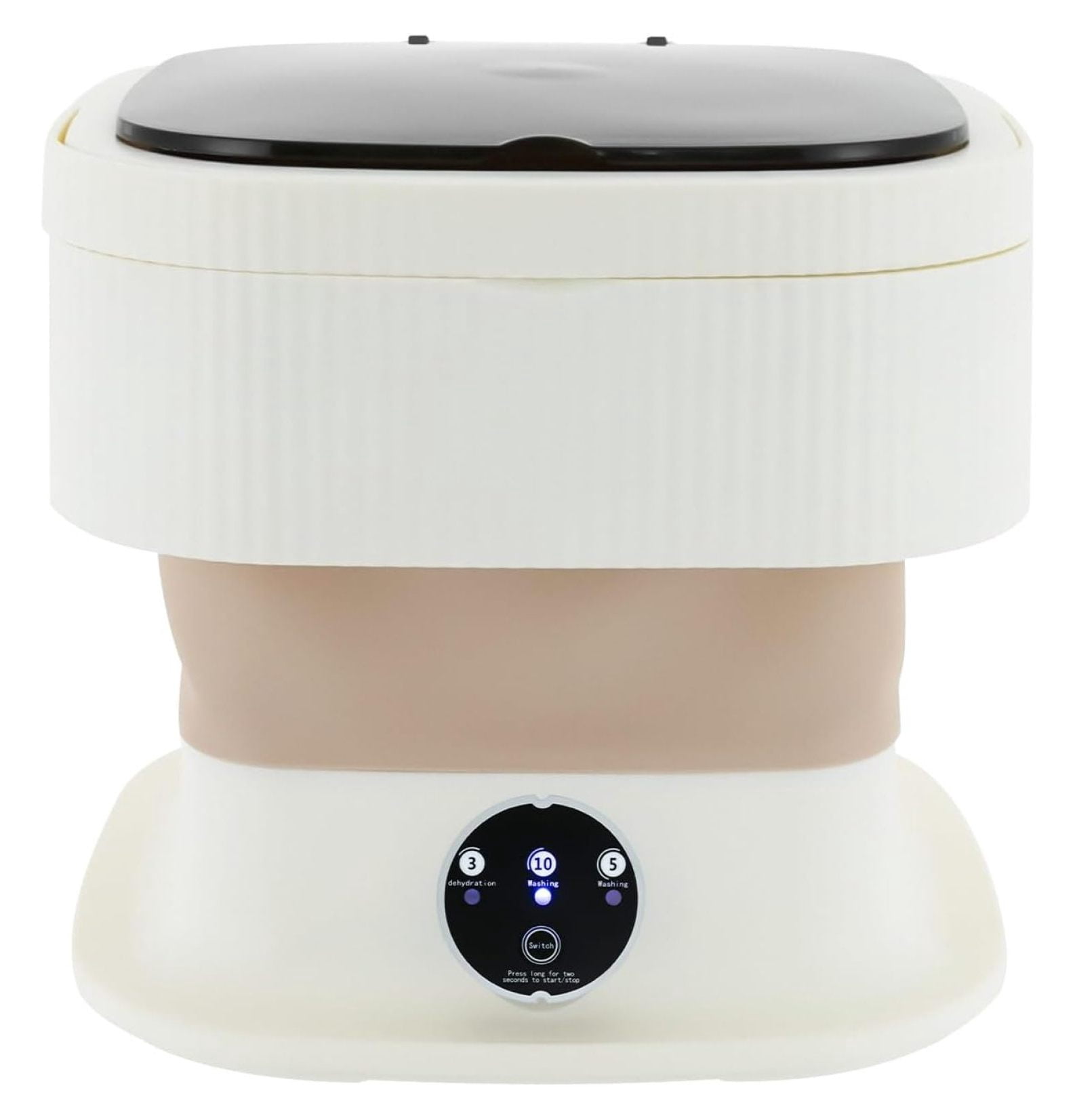 Portable Washing Machine,10 L Foldable Mini Washer with Turbine 3 Wash Modes for Apartments Travel Dorms RV Lightweight Compact Laundry for Underwear ()