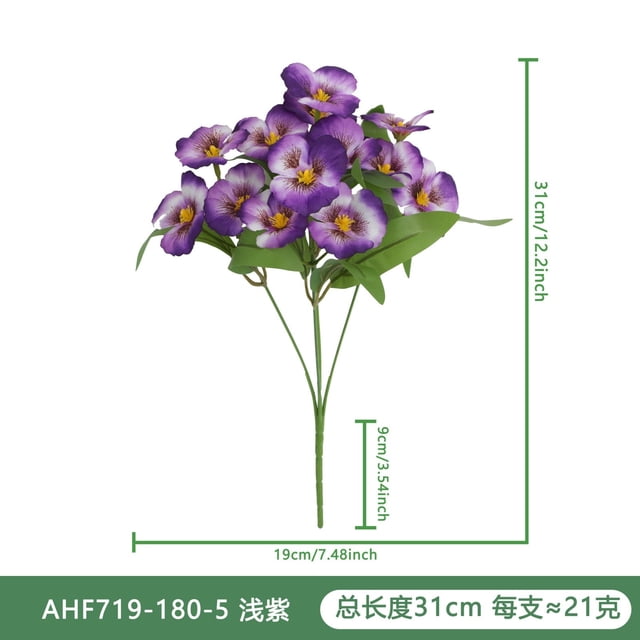 Artificial Silk Pansy Flowers for Wedding Home Decoration Bouquet 1 Pc