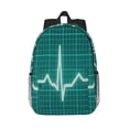 thumbnail image 1 of Lukts ECG Wave Pattern 15 Inch Student Backpack, Waterproof Laptop Backpack with Adjustable Shoulder Straps, Lightweight Travel, Campus Backpack, Unisex, 1 of 6