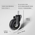thumbnail image 2 of 2/3 Inch Set Of 5 Office Chair Wheels Replacement Computer Gaming Desk Universal Caster For Hardwood Floors And Carpet ,Easy to Use, 2 of 6
