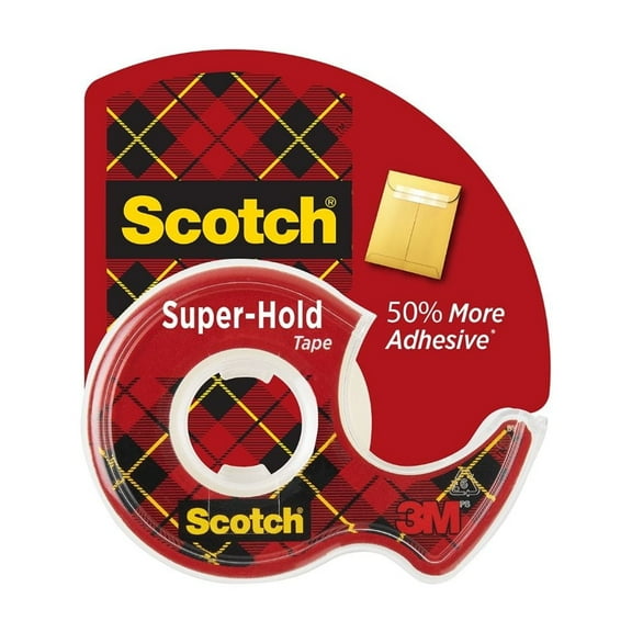 Scotch Super Hold Clear Tape Dispenser, 3/4 in x 650 in, 1 Dispenser