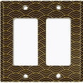 thumbnail image 6 of Metal Light Switch Plate Cover Japanese Sea Wave Pattern Black Wallpaper WAL019, 6 of 13
