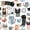 Black, variant on Black and White Floral Pattern Wallpaper, Modern Minimalist Aesthetic Style, Self adhesive and removable, waterproof, Home Decor for Living Room, Bedroom, Kitchen Cabinet, Shelf, 17.7 * 118 in