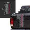 thumbnail image 2 of Breast Cancer Awareness Thin Pink Line Flag Distressed American USA US Flag Truck Tailgate Vinyl Decal Compatible with most Pickup Trucks (11" x 20", Gray & Pink), 2 of 8