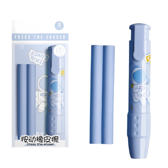 lixuesong Retractable Mechanical Erasers with Replacement Refills Pencil Erasers Pen Styles Erasers Cartoon Painting Erasers