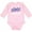 AD-Pink, variant on Colorado Columbine Flowers Boys or Girls Long Sleeve Baby Bodysuit