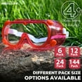 thumbnail image 5 of BISON LIFE Spectra Kids Safety Goggles, Red, Green & Blue Colors (12 Pack), 5 of 7