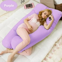 Pregnancy Body Pillow full Body Contoured U Shape Maternity Comfortable Soft Purple