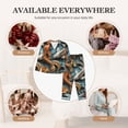 thumbnail image 7 of Fuzoiu Colorful Koi Fish Art Print Women's Long-Sleeved Pajama,Lounge Button Down Nightwear,Womens Notch Collar Pajama Set-Large, 7 of 7