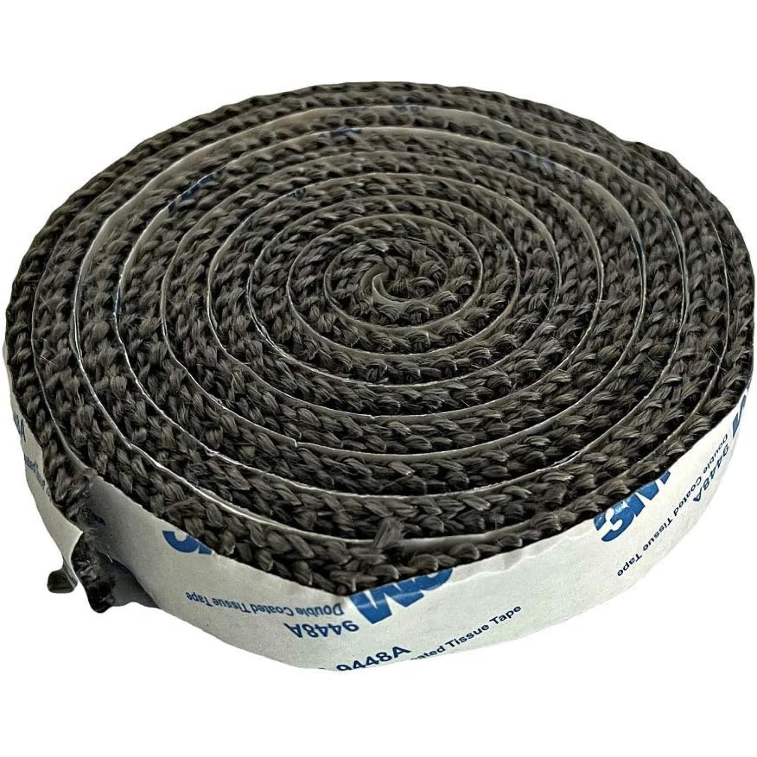 HElectQRIN Replacement Stove & Fireplace Front Glass Gasket, Flat PSA, 7/8″ x 10′