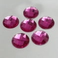 thumbnail image 3 of U8MO 50Pcs Hot Pink Acrylic Flatback Crystal Rhinestone Round Gem Beads 18mm No Hole, 3 of 6