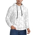 thumbnail image 2 of Fotbe Men's Hoodie with Poodle Dog Pattern - Kangaroo Pocket Pullover Hooded Sweatshirt, Perfect for Daily Wear, Travel, and Home-Small, 2 of 7