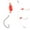 Red, variant on Dr.Fish 5 Pcs Pompano Rigs Surf Fishing Snell Floats Swivel Snaps Circle Hooks Saltwater