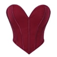 thumbnail image 2 of QSAWXQZ Women's Overbust Corset Top Strapless Sweetheart Neck Satin Boned Waist Cincher for Steampunk Party Clubwear Bustier M, 2 of 9