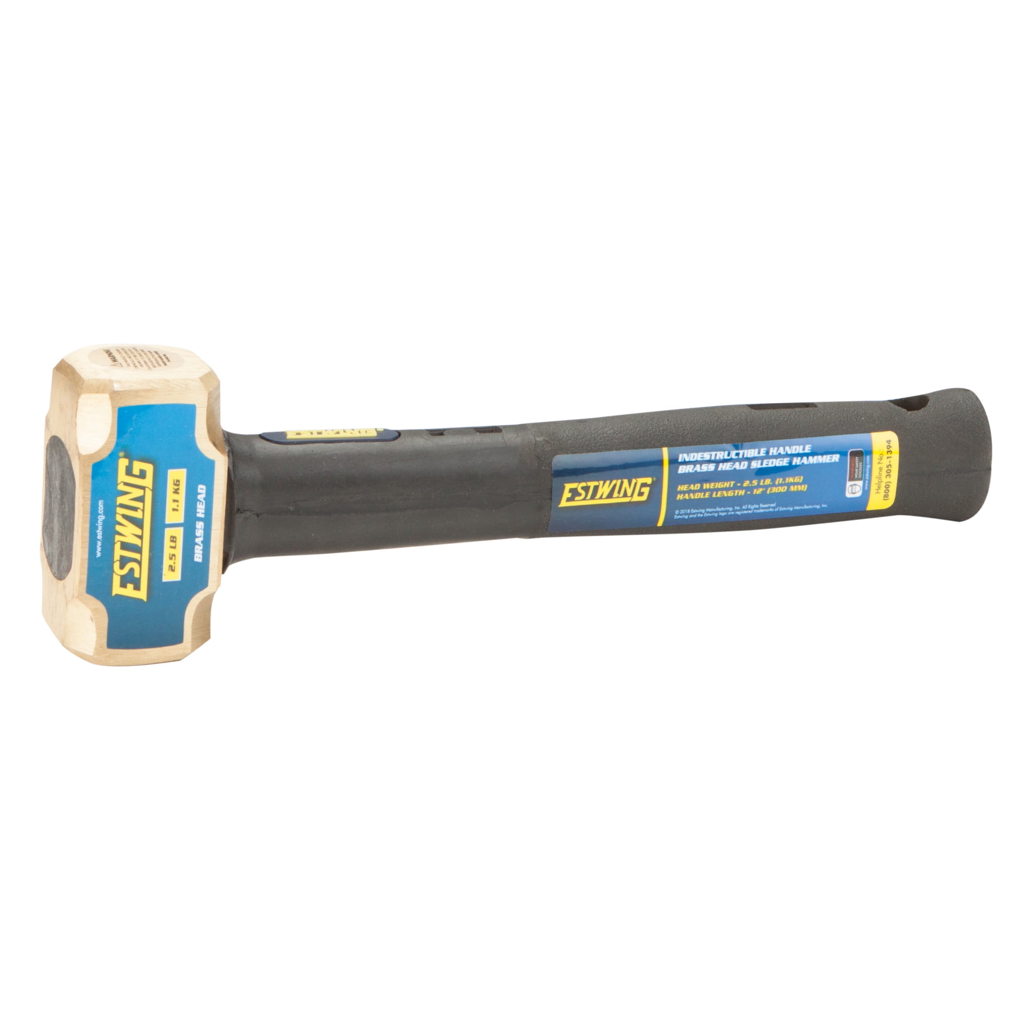 Estwing ESH212X/BR 2.5Pound Brass Sledge Hammer, 12Inch